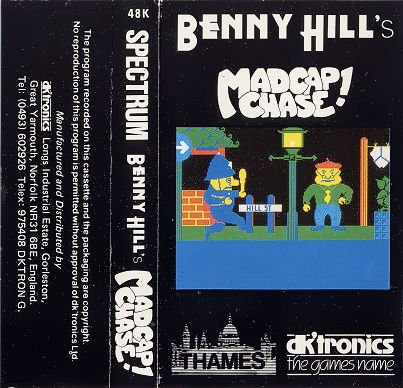 Benny Hill’s Madcap Chase box art for ZX Spectrum